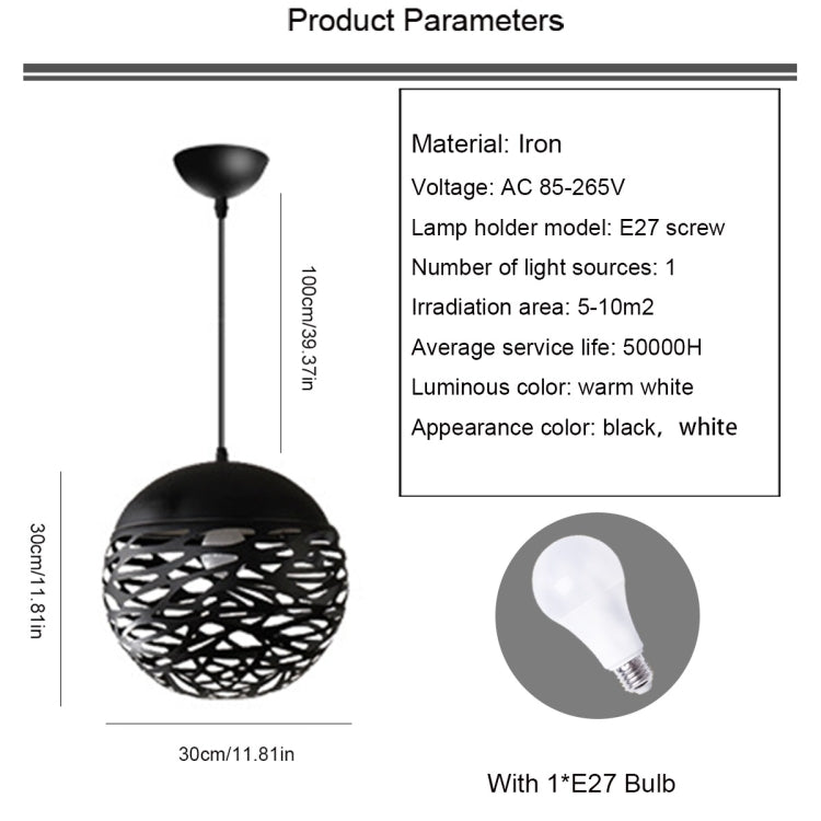 YWXLight Hollow Ball Chandelier Custom Creative Personality Wrought Iron Engineering Lamps Spherical Chandelier