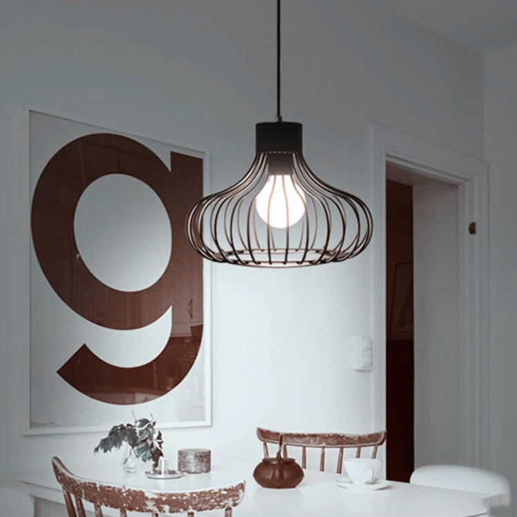 YWXLight Retro Creative Wrought Iron Bird Cage Single Head Chandelier