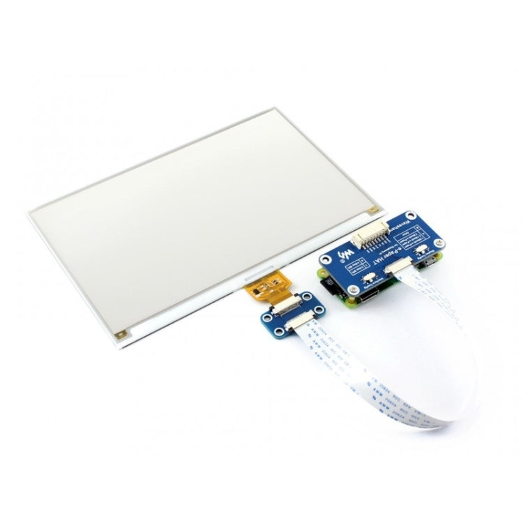 Waveshare 7.5 inch 640x384 pixel E-Ink Yellow Black White Three-color Display HAT for Raspberry Pi