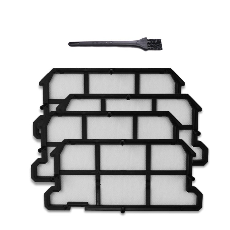 4 PCS I263 High Efficiency Filters + G101 Small Black Brush for ILIFE V7 / V7S / V7S Pro