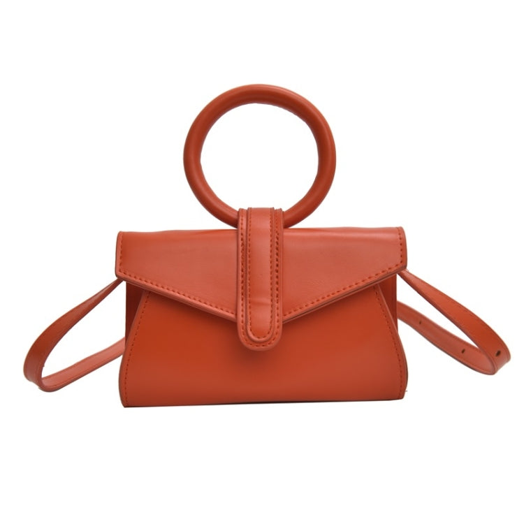 Big Ring Handle PU Leather Single Shoulder Bag Ladies Handbag Messenger Bag