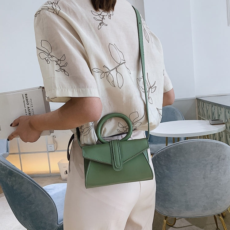 Big Ring Handle PU Leather Single Shoulder Bag Ladies Handbag Messenger Bag