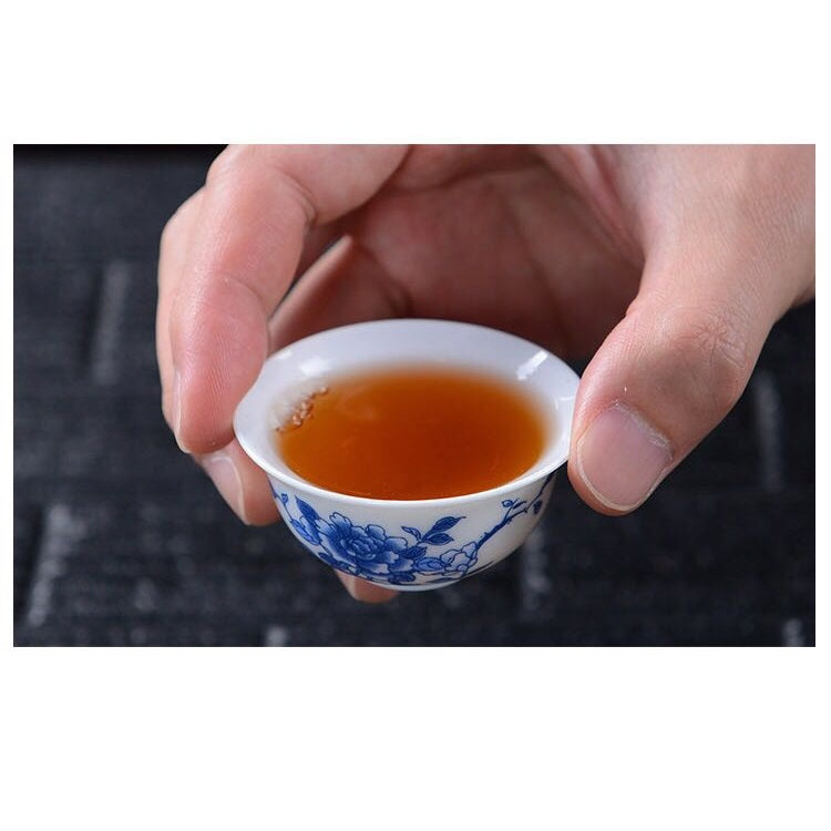 11 in 1 Kung Fu Tea Complete Set Blue And White Porcelain Cups Ceramic Cover Bowl Travel Teaware Set with 8 Tea Cups