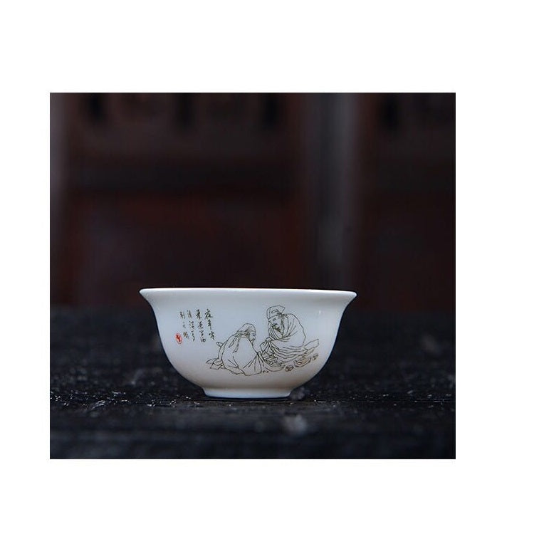 11 in 1 Kung Fu Tea Complete Set Blue And White Porcelain Cups Ceramic Cover Bowl Travel Teaware Set with 8 Tea Cups