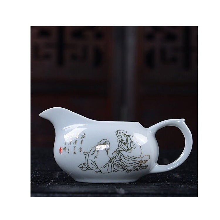 11 in 1 Kung Fu Tea Complete Set Blue And White Porcelain Cups Ceramic Cover Bowl Travel Teaware Set with 8 Tea Cups