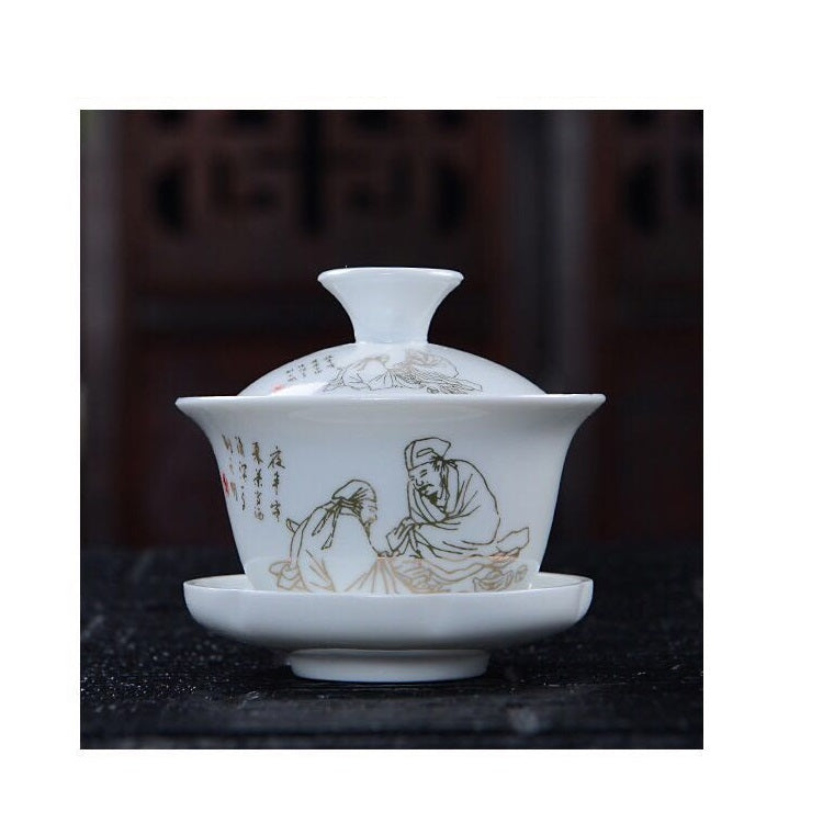 11 in 1 Kung Fu Tea Complete Set Blue And White Porcelain Cups Ceramic Cover Bowl Travel Teaware Set with 8 Tea Cups