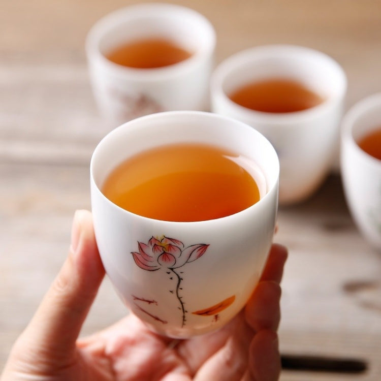 110ml Color Changing Tea Cup Ceramics White Porcelain Single Cup Pastel Kung Fu Teaware Set