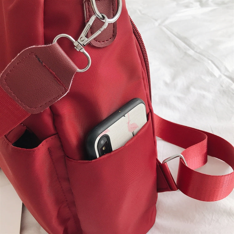 Multi-function Nylon Double Shoulders Bag Ladies Handbag Messenger Bag (Grey)