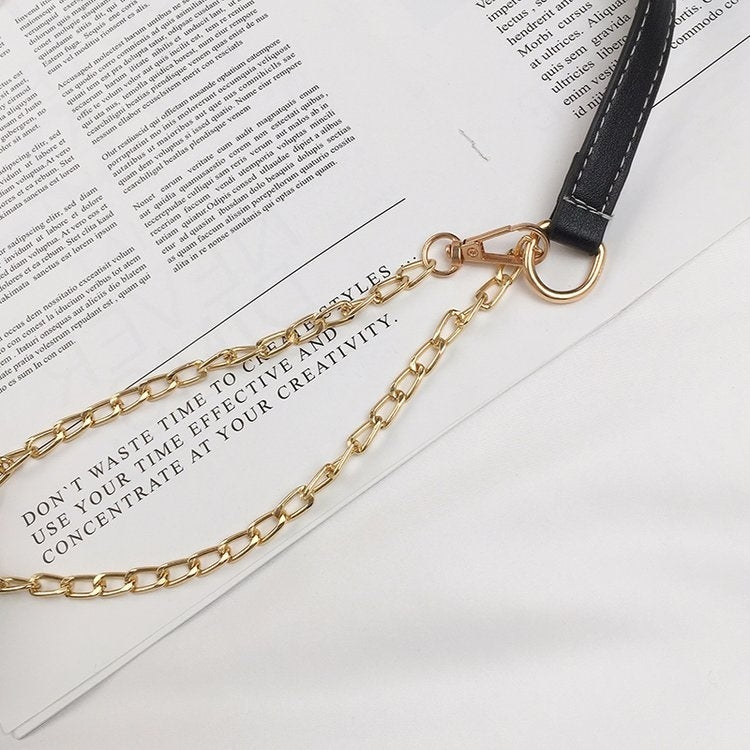 Clear PVC + PU Leather Chain Single Shoulder Bag Ladies Handbag Messenger Bag