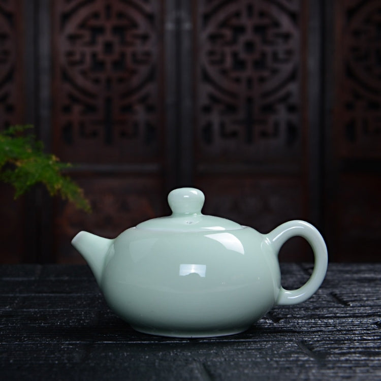 7 in 1 Longquan Celadon Tea Set Embossed Color Squid Cup Kung Fu Teacup Ceramic Set High-end Tea Set with 6 Tea Cups