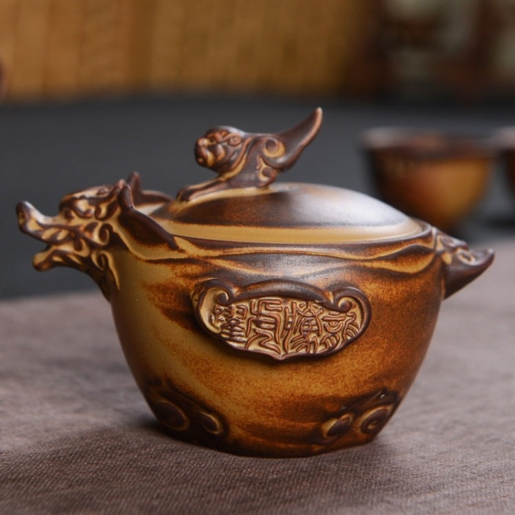 9 in 1 Wood Burning Retro Classic Tea Set Tea Set with High-end Gift Box & 6 Cups