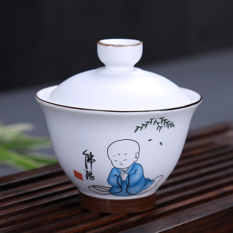 9 in 1 Ding Kiln Matte Glaze White Porcelain KungFu Tea Set Zen Tea Set Ceramic Teaware Set with Gift Box & 6 Cups