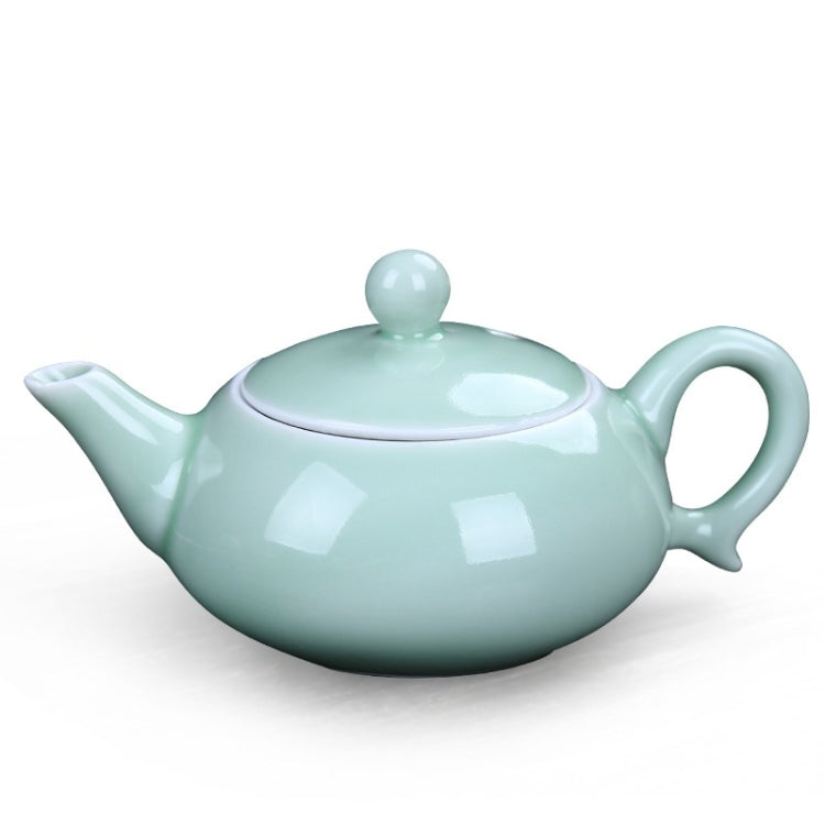 13 in 1 Celadon Ceramic Tea Bowl Set Kung Fu Pot Infuser Teapot 3D Fish Serving Cup Teacup Chinese Drinkware with Gift Box