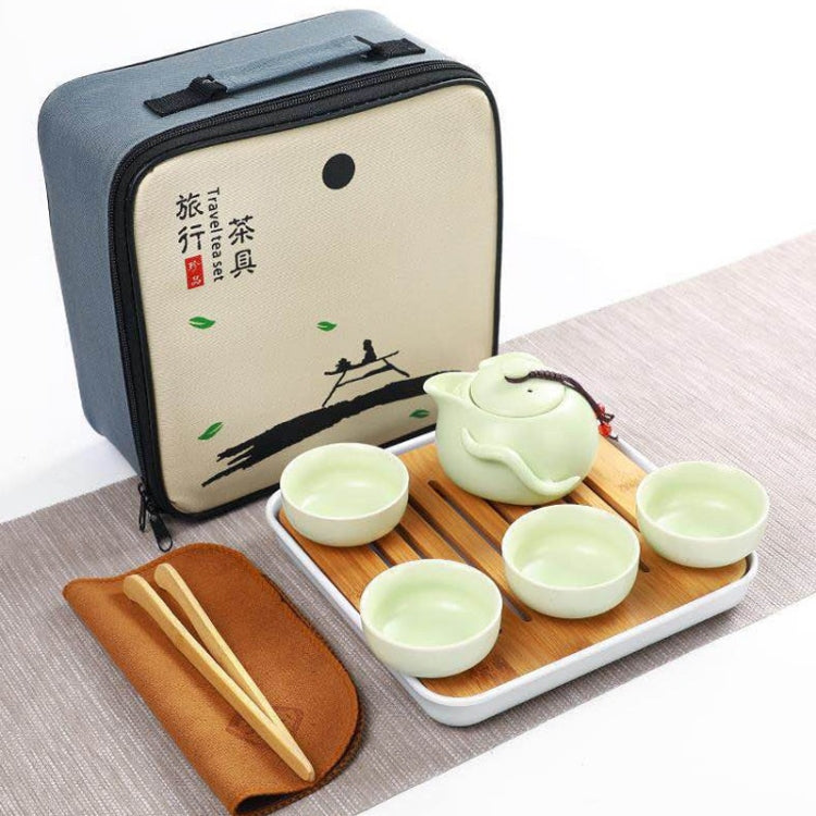 8 in 1 Ceramic Tea Set Penguin Kung Fu Teapot 1 Pot 4 Teacups 1 Tray Holder Chinese Drinkware with High-end Gift Box