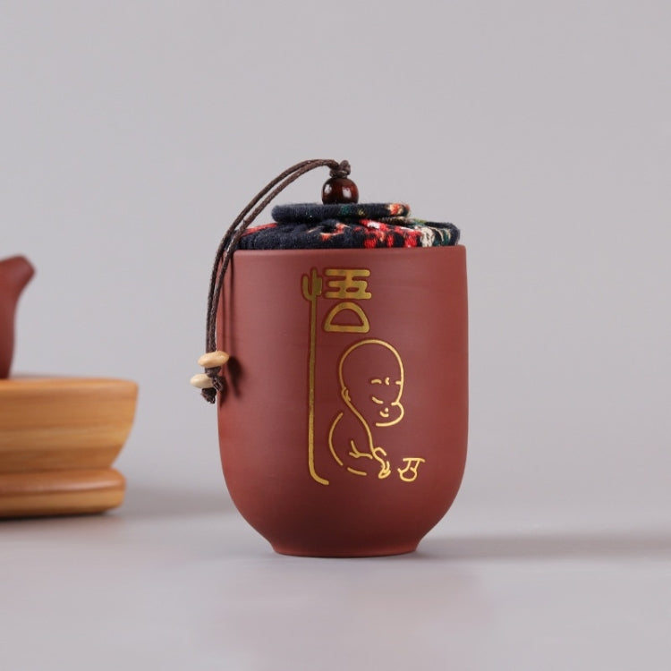 Purple Clay Home Ceramic Tea Pot Puer Tea Box Portable Travel Packaging Sealed Cans with Cover