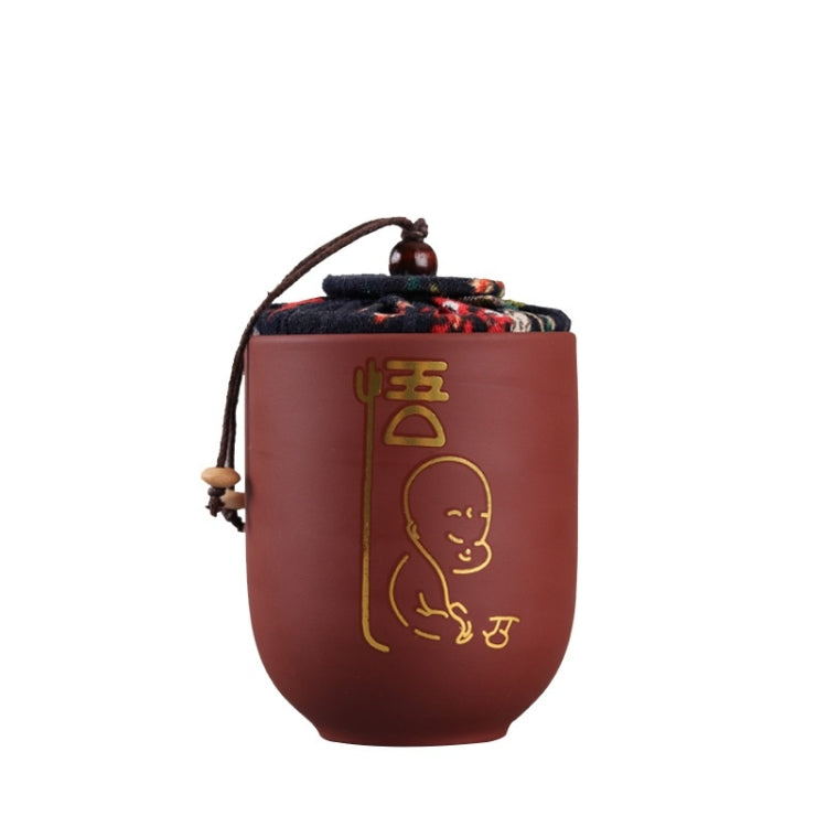 Purple Clay Home Ceramic Tea Pot Puer Tea Box Portable Travel Packaging Sealed Cans with Cover