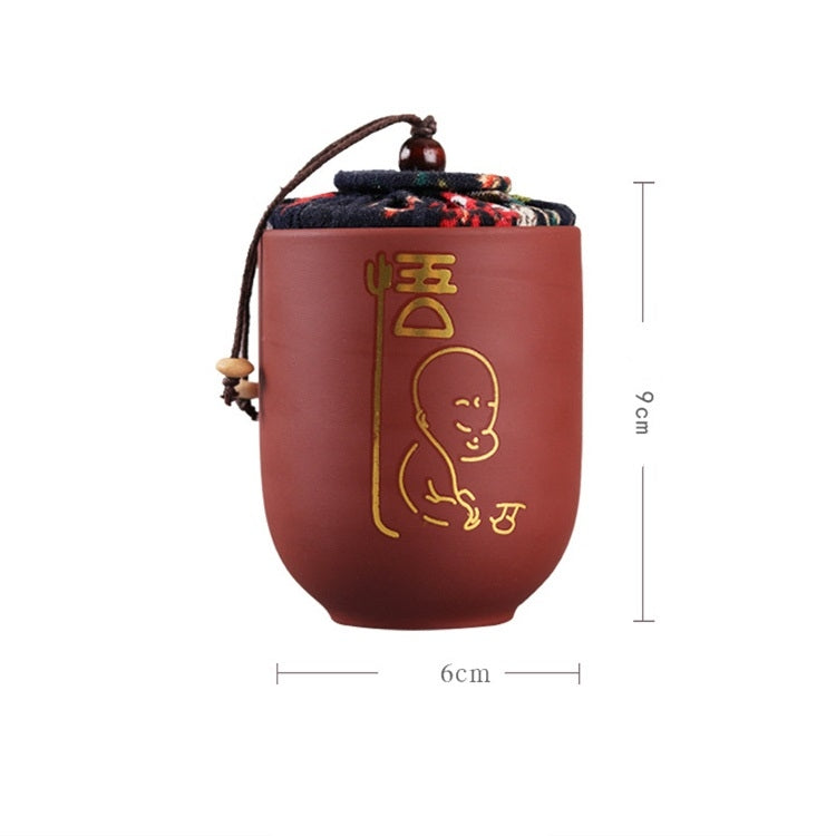 Purple Clay Home Ceramic Tea Pot Puer Tea Box Portable Travel Packaging Sealed Cans with Cover