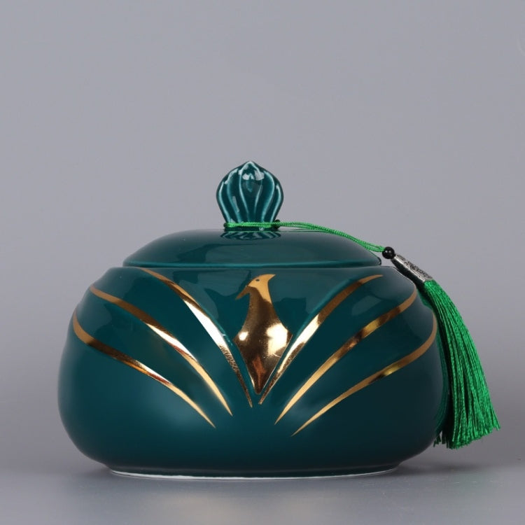 Tea Cans Ceramic Sealed Cans Tea Cans Tea Storage Tanks Small Puer Tea Box Household Tea Barrel Tea Jar 800ml