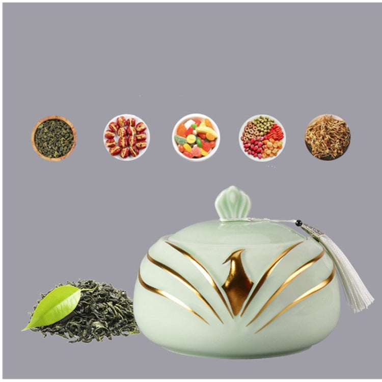 Tea Cans Ceramic Sealed Cans Tea Cans Tea Storage Tanks Small Puer Tea Box Household Tea Barrel Tea Jar 800ml