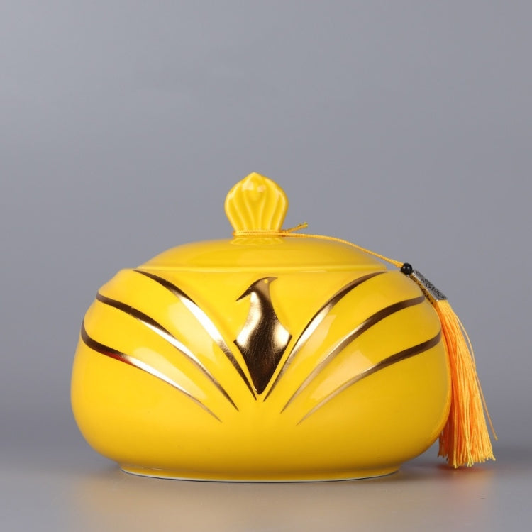 Tea Cans Ceramic Sealed Cans Tea Cans Tea Storage Tanks Small Puer Tea Box Household Tea Barrel Tea Jar 800ml