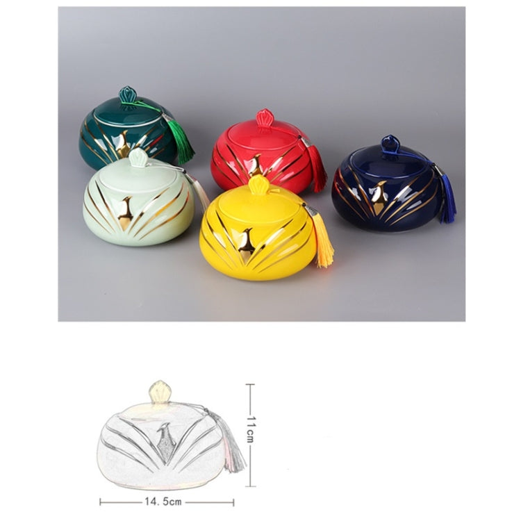 Tea Cans Ceramic Sealed Cans Tea Cans Tea Storage Tanks Small Puer Tea Box Household Tea Barrel Tea Jar 800ml