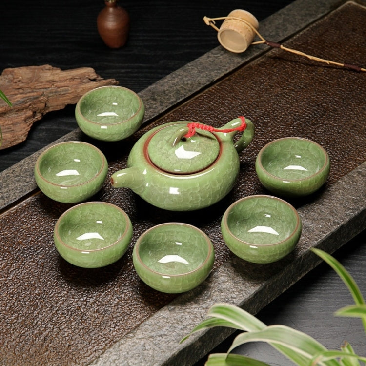 7 in 1 Ceramic Tea Set Ice Crack Glaze Kung Fu Teaware Set