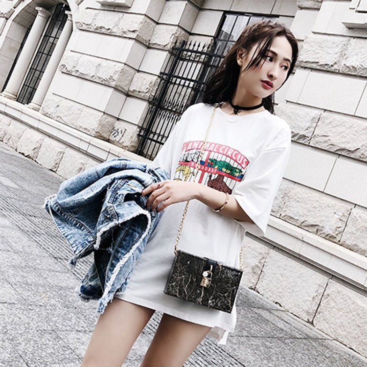 Marble Texture PU Leather Chain Single Shoulder Bag Ladies Handbag Messenger Bag