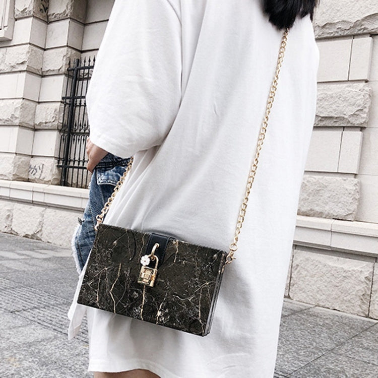 Marble Texture PU Leather Chain Single Shoulder Bag Ladies Handbag Messenger Bag