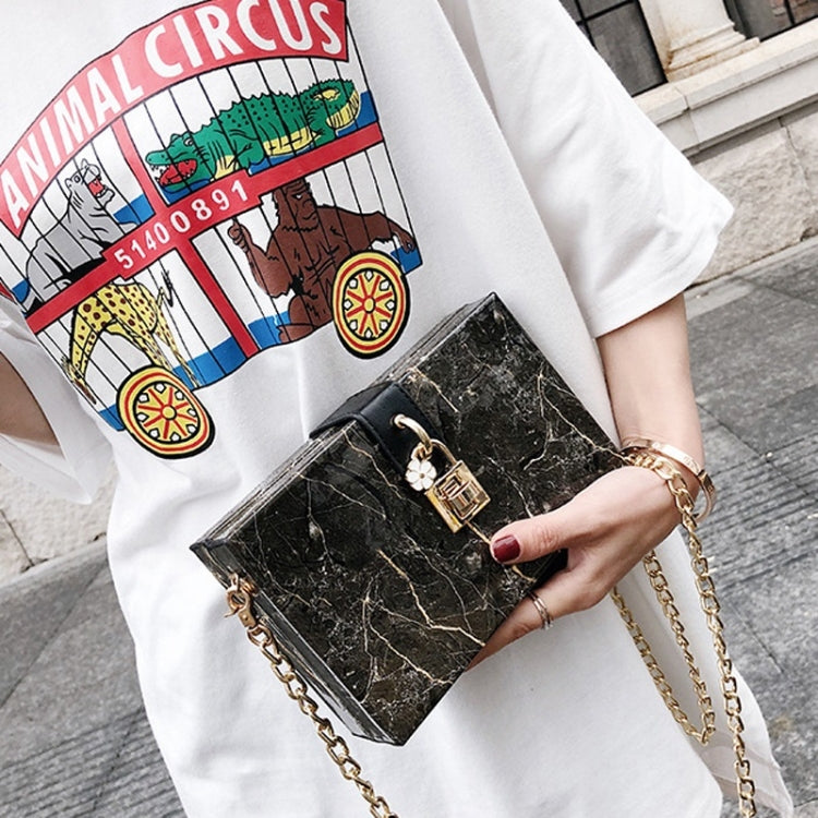 Marble Texture PU Leather Chain Single Shoulder Bag Ladies Handbag Messenger Bag