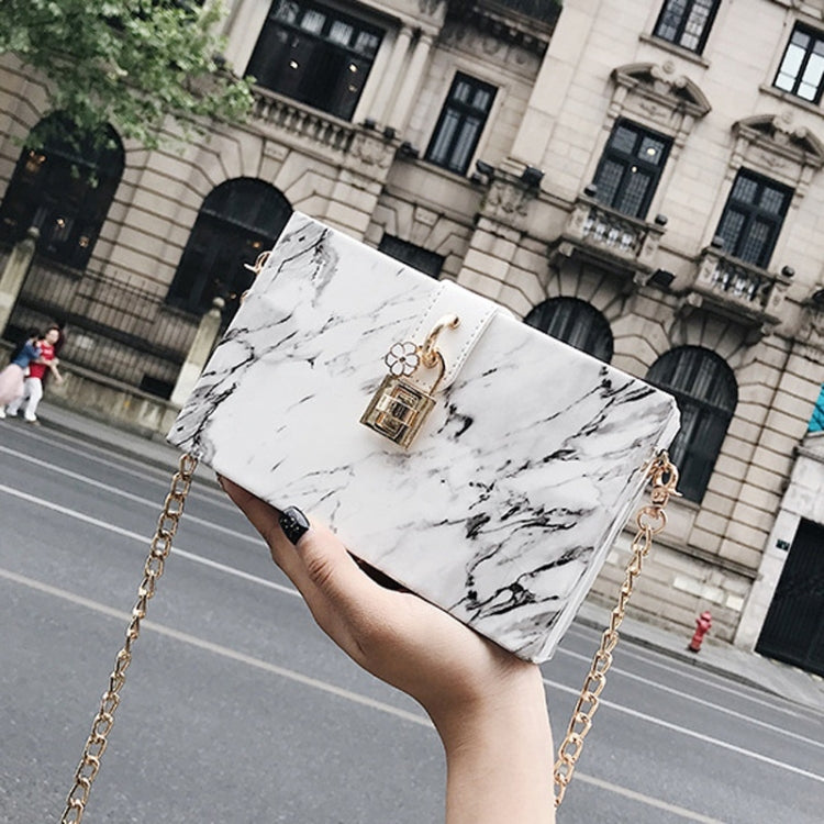 Marble Texture PU Leather Chain Single Shoulder Bag Ladies Handbag Messenger Bag