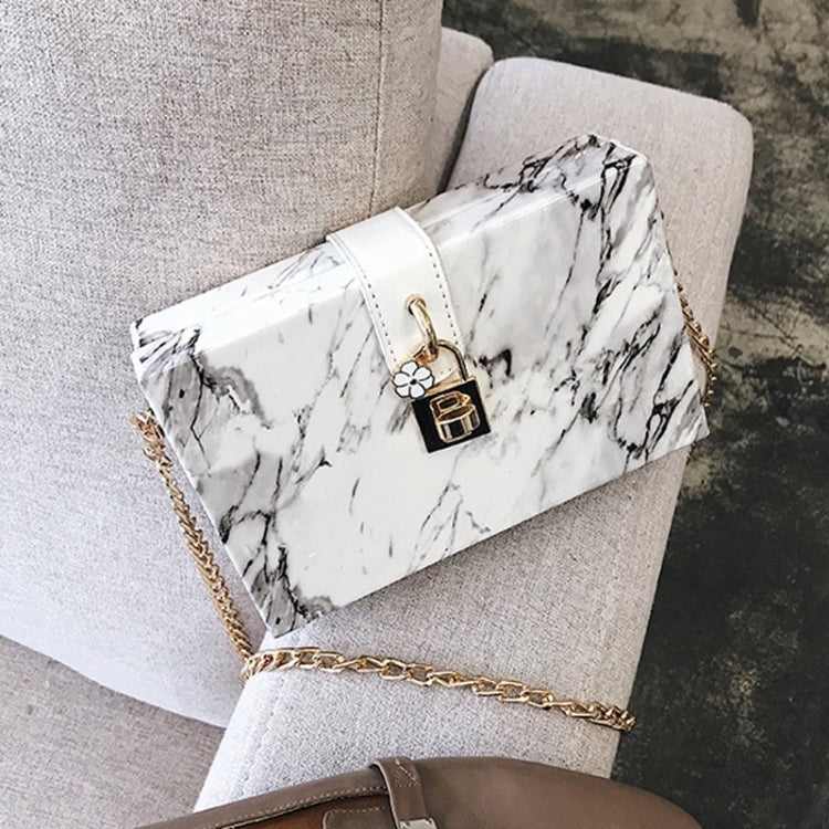 Marble Texture PU Leather Chain Single Shoulder Bag Ladies Handbag Messenger Bag
