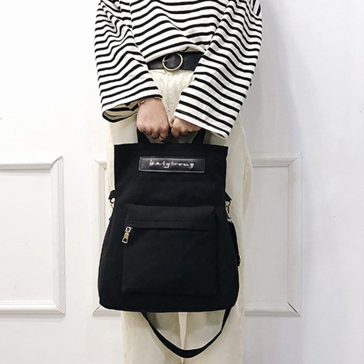 Multi-function Color Matching Canvas Double Shoulders Bag Ladies Handbag Mummy Backpack Bag