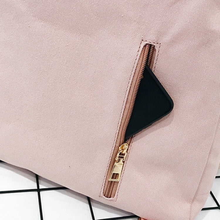 Multi-function Color Matching Canvas Double Shoulders Bag Ladies Handbag Mummy Backpack Bag