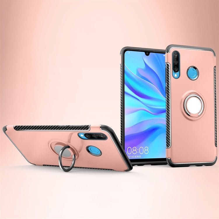Magnetic 360 Degrees Rotation Ring Armor Phone Protective Case for Huawei P30 Lite / Nova 4e