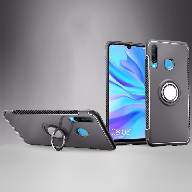 Magnetic 360 Degrees Rotation Ring Armor Phone Protective Case for Huawei P30 Lite / Nova 4e