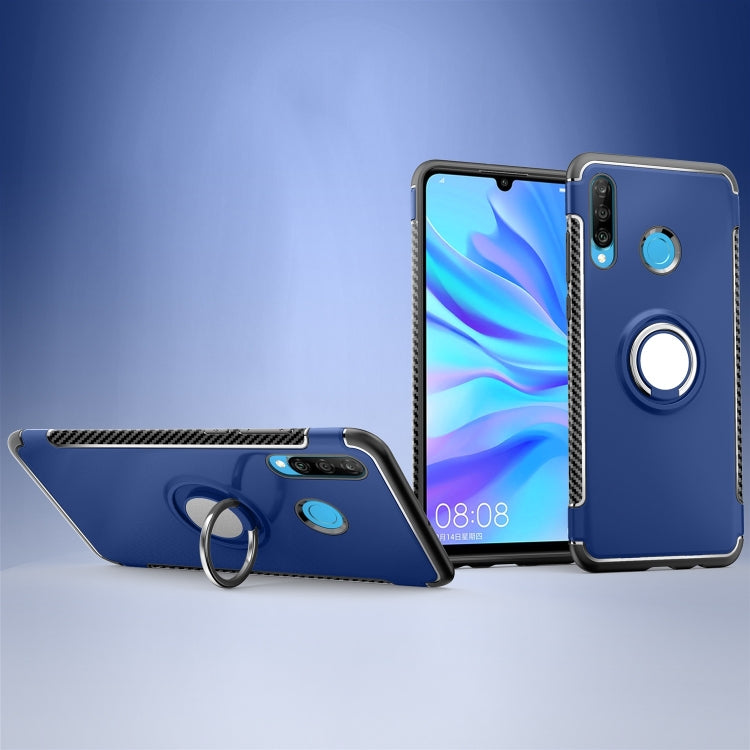 Magnetic 360 Degrees Rotation Ring Armor Phone Protective Case for Huawei P30 Lite / Nova 4e