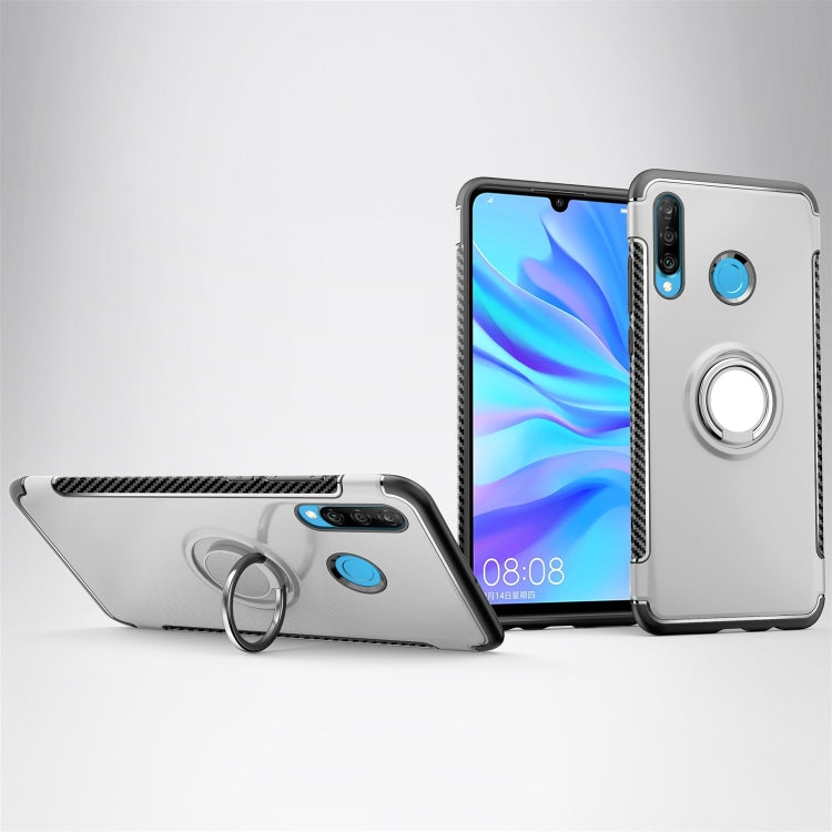 Magnetic 360 Degrees Rotation Ring Armor Phone Protective Case for Huawei P30 Lite / Nova 4e