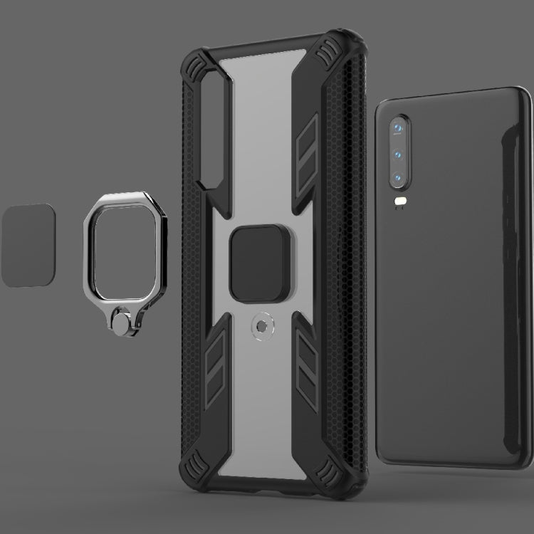 Iron Warrior Shockproof PC + TPU Protective Case for Huawei P30, with Ring Holder