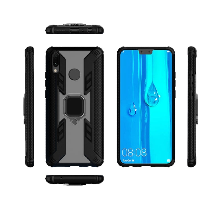 Iron Warrior Shockproof PC + TPU Protective Case for Huawei Enjoy 9 Plus / Y9 2019, with Ring Holder (Red)