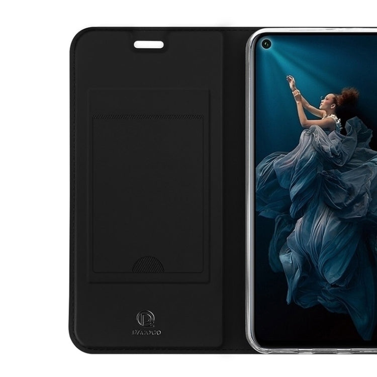 DZGOGO ISKIN Series Slight Frosted PU+ TPU Case for for Huawei Honor 20 Pro, with Holder & Card Slot & Wallet