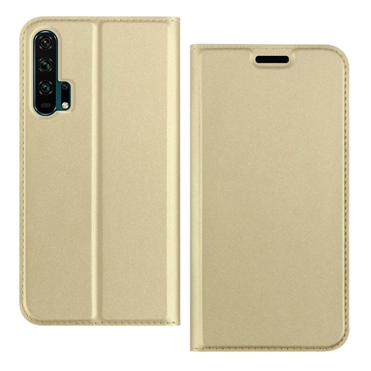 DZGOGO ISKIN Series Slight Frosted PU+ TPU Case for for Huawei Honor 20 Pro, with Holder & Card Slot & Wallet