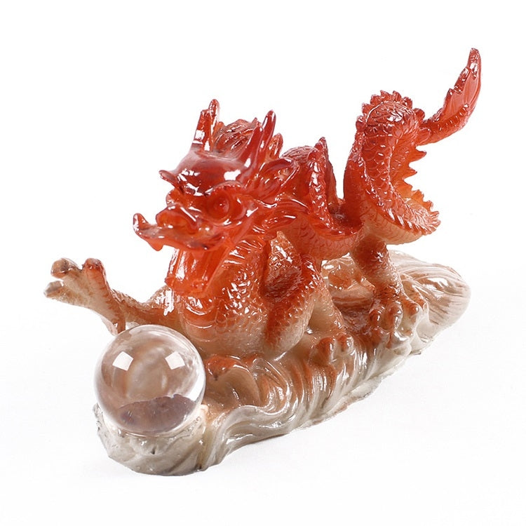 Color Changing Lucky Jade Dragon Shape Resin Kungfu Tea Accessories Tea Pet
