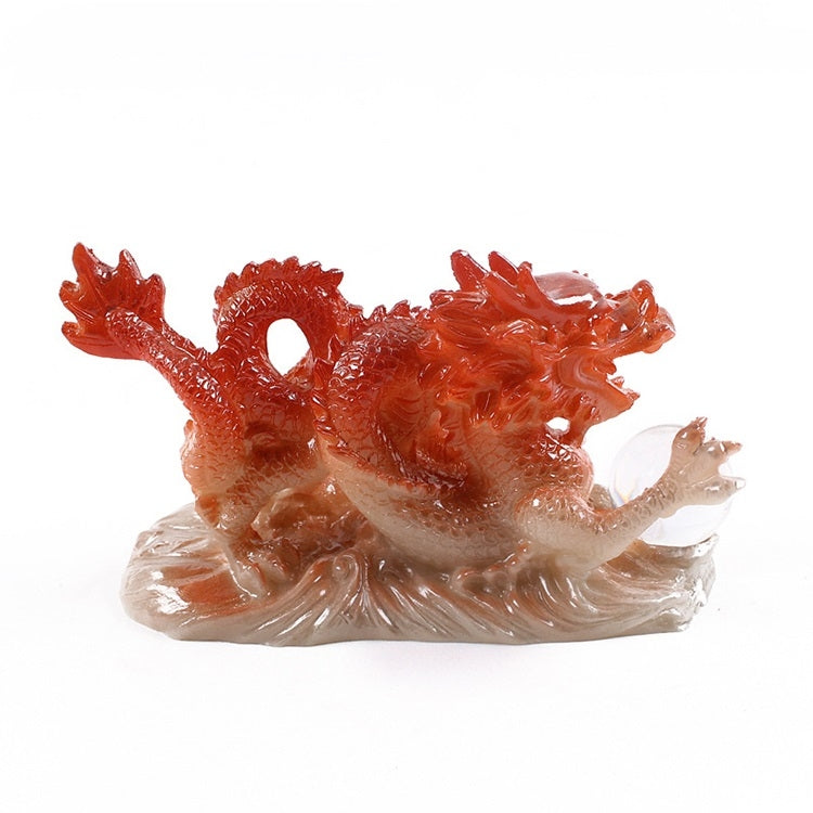 Color Changing Lucky Jade Dragon Shape Resin Kungfu Tea Accessories Tea Pet