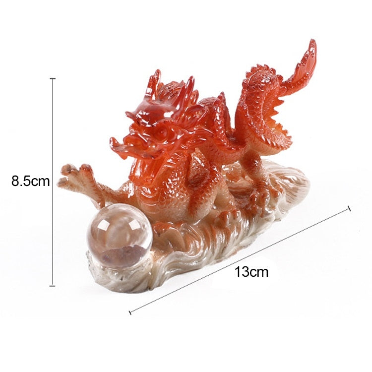 Color Changing Lucky Jade Dragon Shape Resin Kungfu Tea Accessories Tea Pet