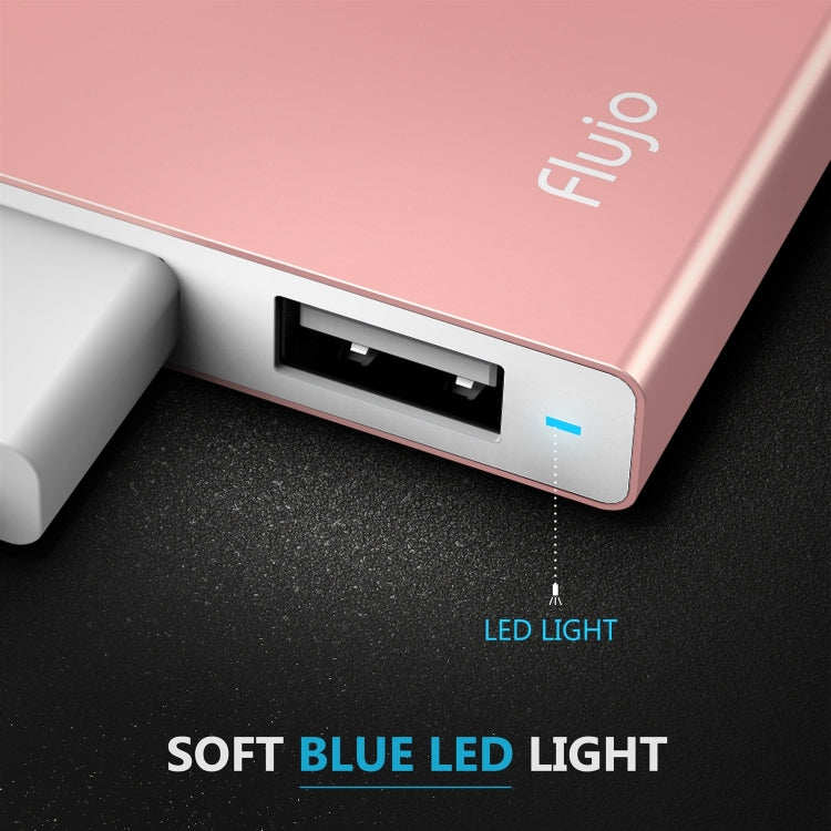 Flujo H55 Aluminum USB-C / Type-C & Micro USB to USB 3.0 & USB 2.0 HUB Adapter