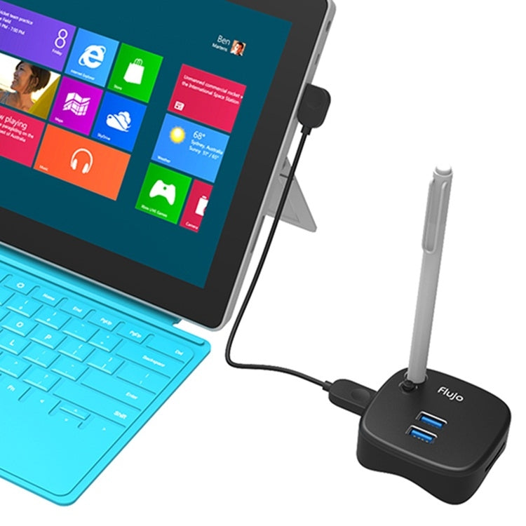 Flujo HR35 Multi-Function USB 3.0 HUB Docking Station with Pen Stand