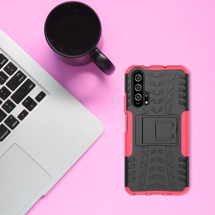 Tire Texture TPU+PC Shockproof Case for Huawei Honor 20 Pro, with Holder
