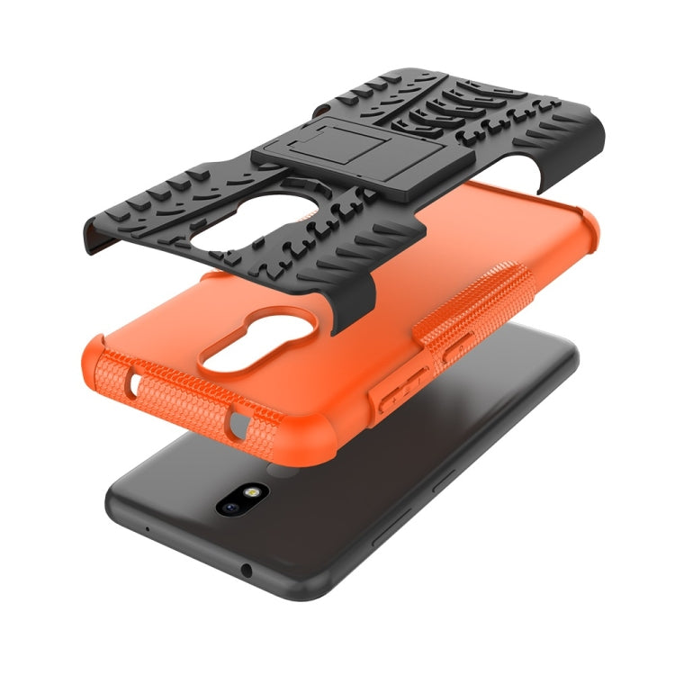 Tire Texture TPU+PC Shockproof Case for Nokia 4.2, with Holder