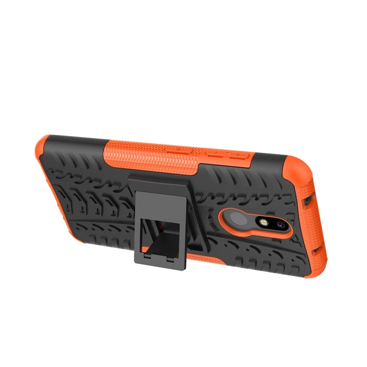 Tire Texture TPU+PC Shockproof Case for Nokia 4.2, with Holder