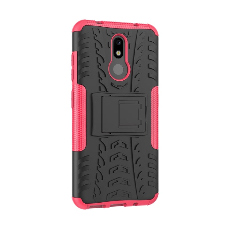 Tire Texture TPU+PC Shockproof Case for Nokia 4.2, with Holder